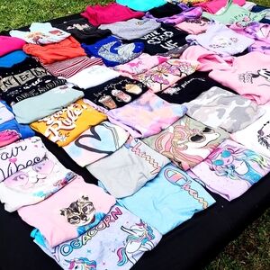 Over 50 Piece Lot Of Girls Size 7-12 Variety Clothes